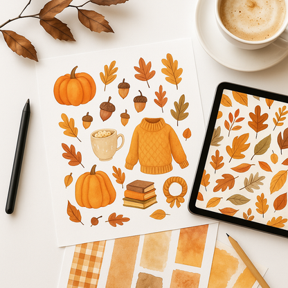 Fall Bundle – Autumn Clipart & Illustration Pack