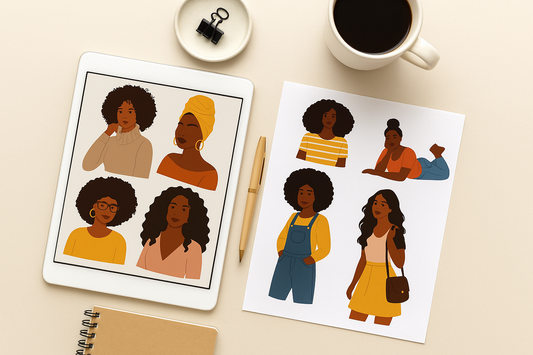 Black Woman Bundle – Digital Illustration Pack