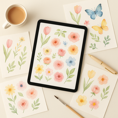 Watercolor Spring Bundle