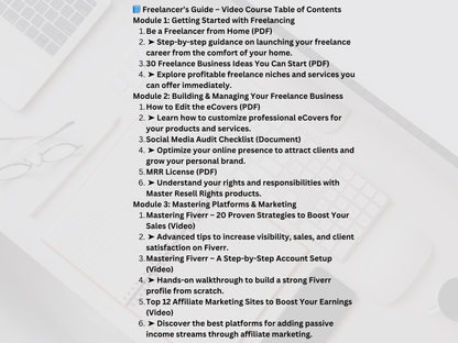 Freelancer’s Course – Building a Solo Career