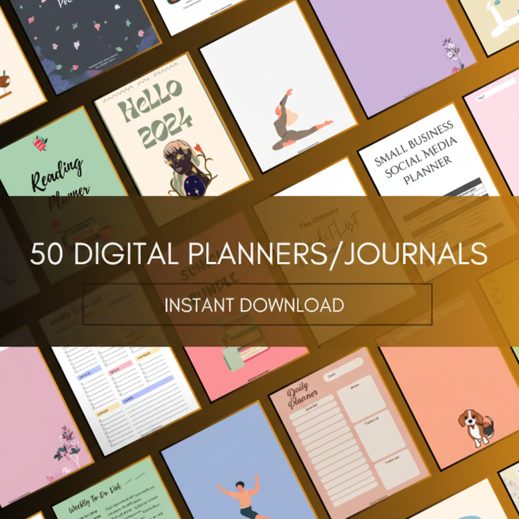 50 Digital Planners Journals - Square Full