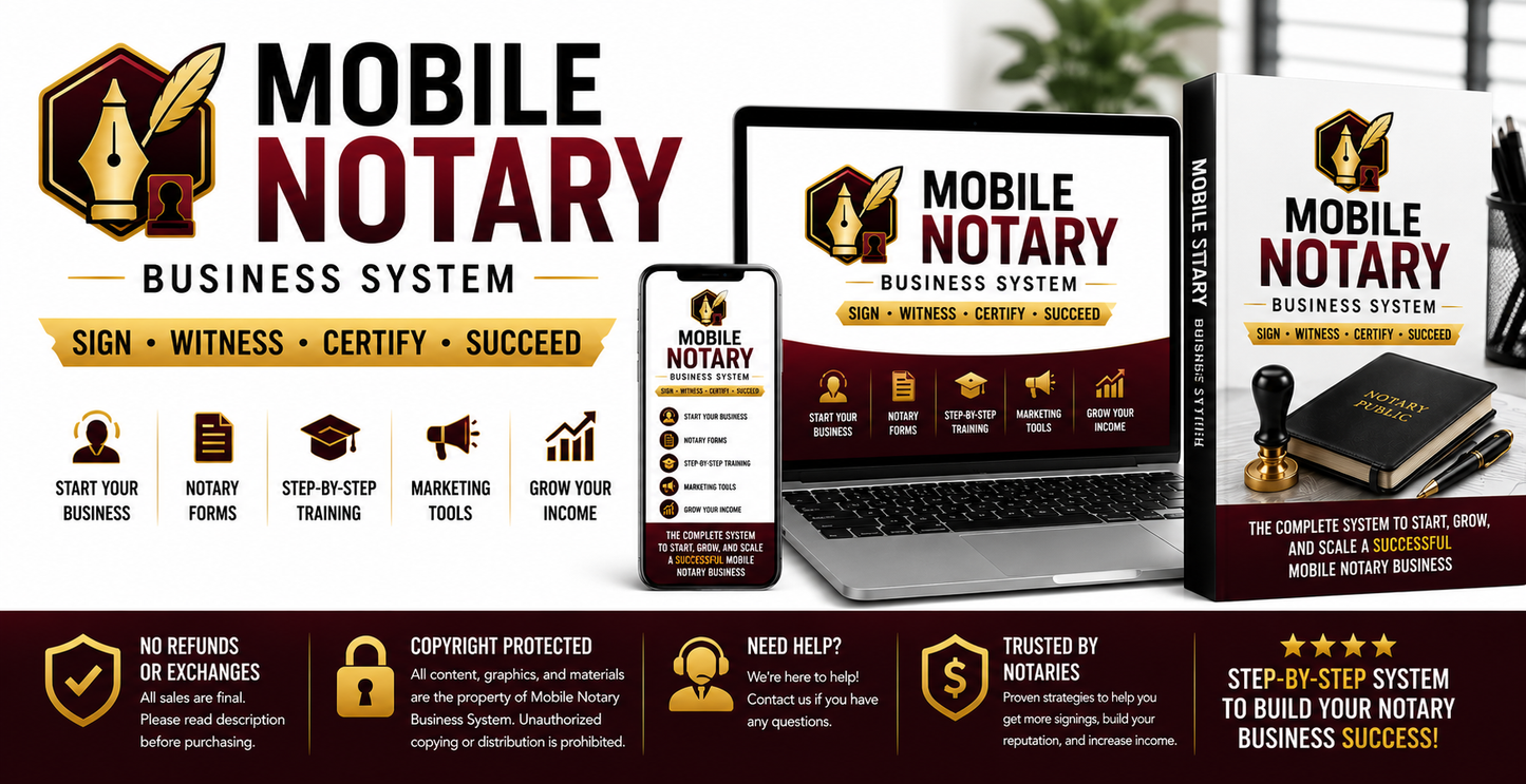 Mobile Notary Business System