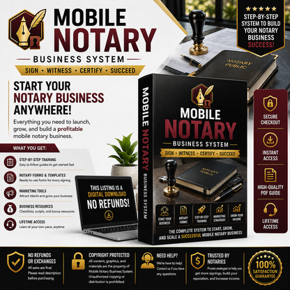 Mobile Notary Business System