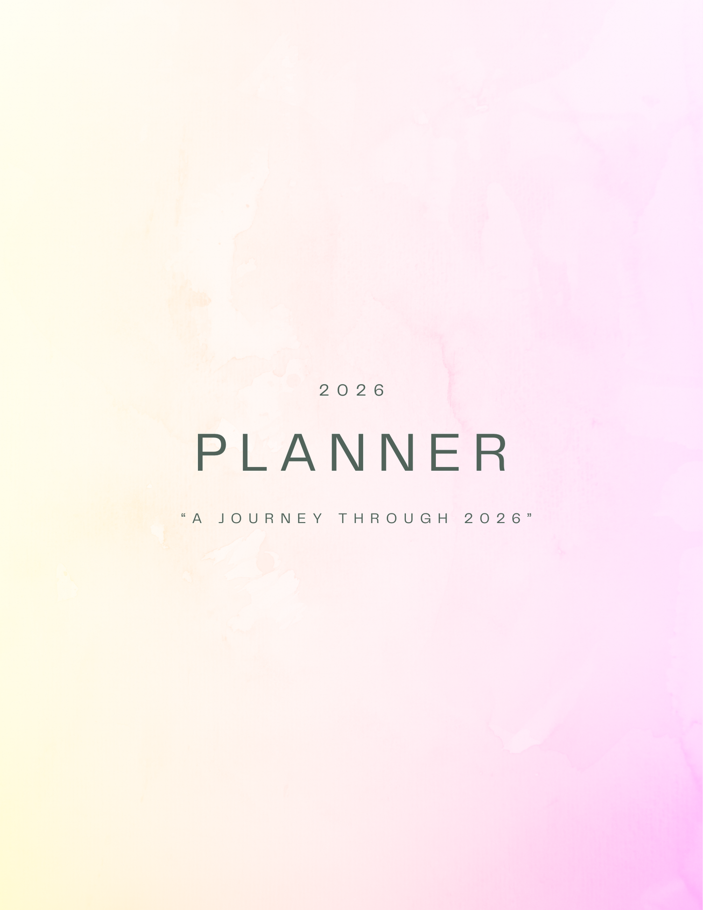 2026 Yearly Planner – Calendar, Monthly Budget & Goal Action Pages