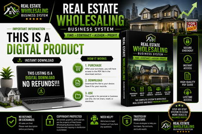 Real Estate Wholesaling Business System