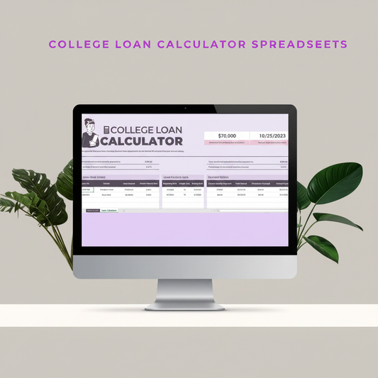 College Loan Calculator Spreadsheets - Square No Crop